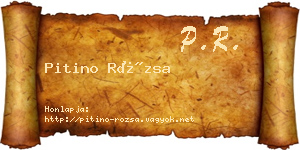 Pitino Rózsa névjegykártya